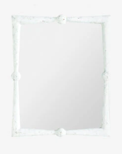 Antique White Rectangle Mirror