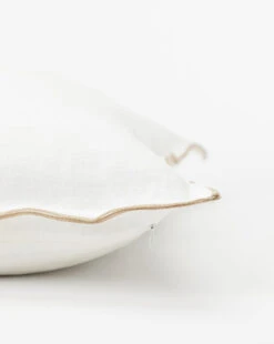 Arla Double Flange Pillow Cover -Home Improvement Shop ArlaDoubleFringePillowCover MPLW1086 WHT 24x24 D1