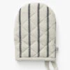 Black Striped Oven Mitt