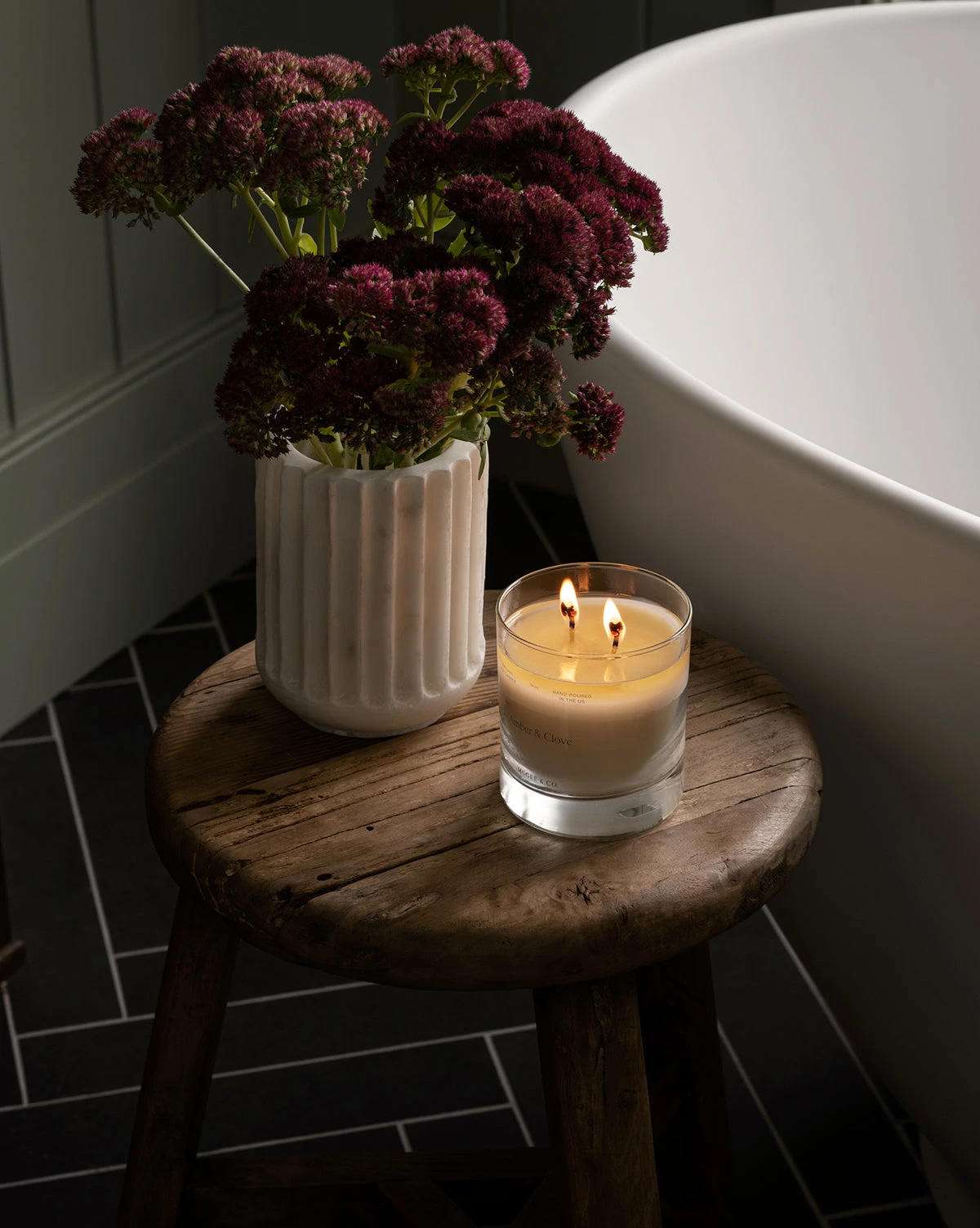 Grayson White Marble Vase 2 Grayson White Marble Vase - Image 2