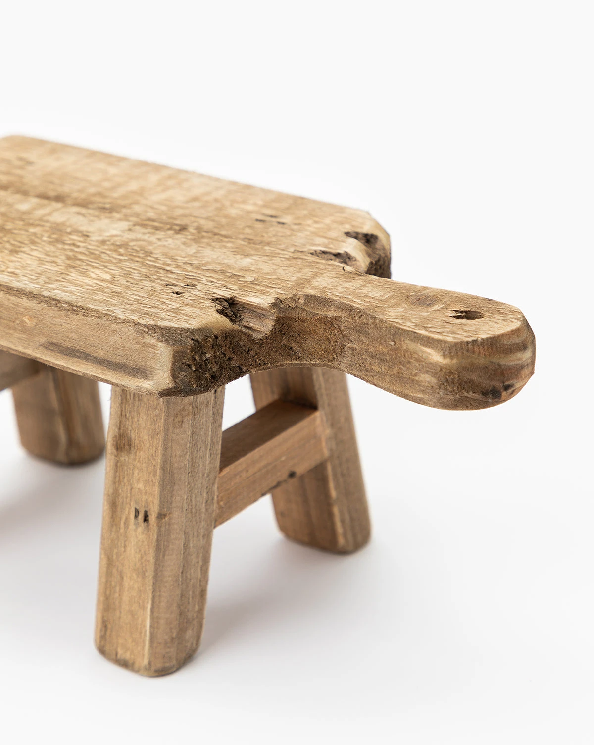 Distressed Wood Pedestal 5 Distressed Wood Pedestal - Image 5