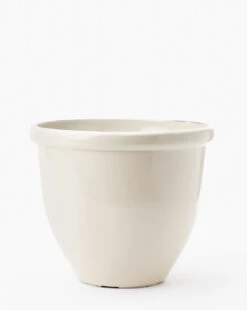 Glossy Cream Garden Pots (Set Of 3) -Home Improvement Shop GlossyCreamGardenPots MDCR1804 CRM SET3 M