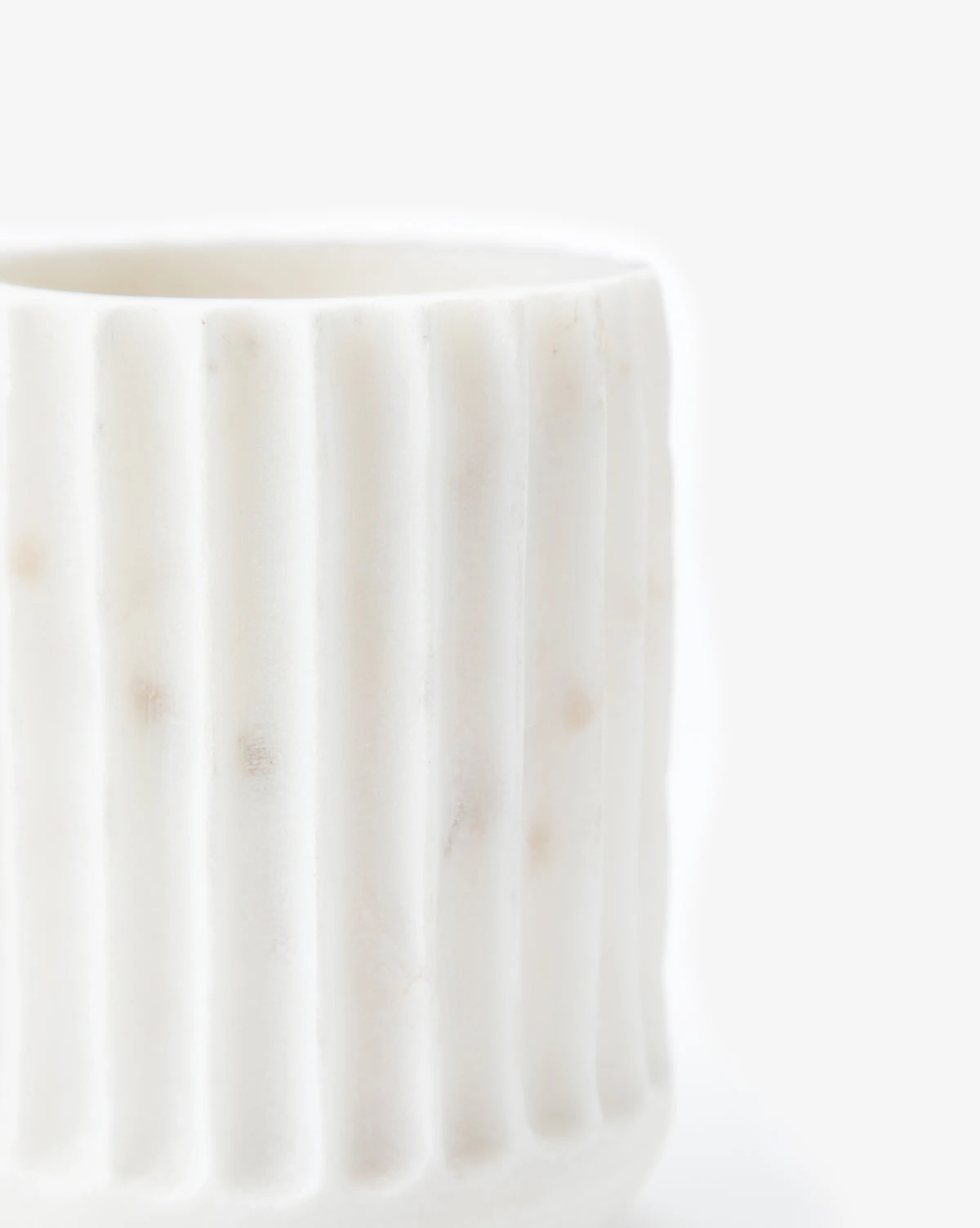 Grayson White Marble Vase 4 Grayson White Marble Vase - Image 4