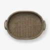 Graywash Wicker Tray