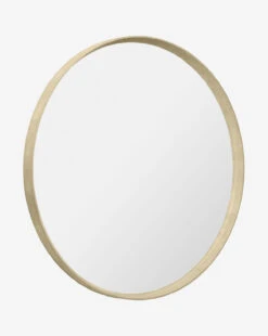 Jillian Round Faux Shagreen Mirror -Home Improvement Shop JillianRoundFauxShagreenMirror MMIR0306 IVR 32 D1