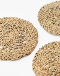 Joanie Woven Coasters (Set Of 4) -Home Improvement Shop JoanieWovenCoasters Setof4 MKTN1023 NAT S4 D2