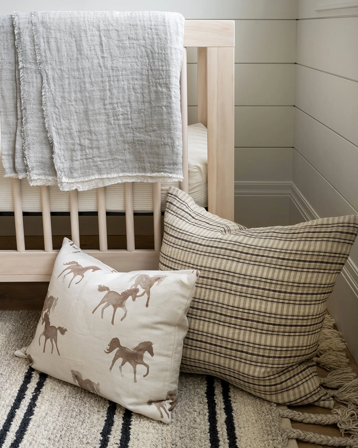 Watercolor Horses Pillow Cover 3 Watercolor Horses Pillow Cover - Image 3