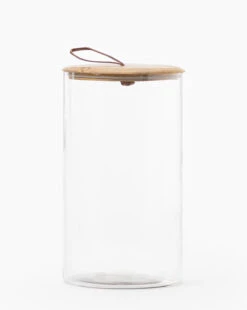 Leather Pull Lidded Jars -Home Improvement Shop LeatherPullLiddedJars MKTN0518 GLS L