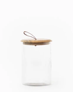 Leather Pull Lidded Jars -Home Improvement Shop LeatherPullLiddedJars MKTN0518 GLS S