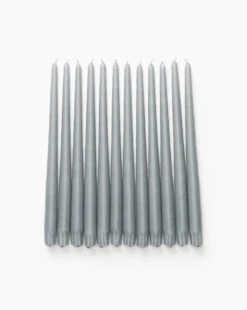 Light Gray Taper Candles(Set Of 12)
