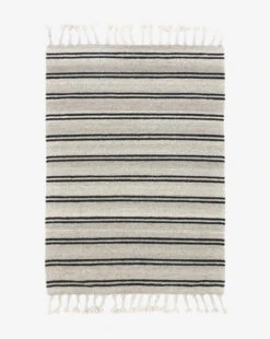 Soliel Handwoven Wool Rug 14 Soliel Handwoven Wool Rug -Home Improvement Shop MRUG0576 BLU 5x8 SolielFringeWovenRug