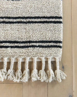 Soliel Handwoven Wool Rug 10 Soliel Handwoven Wool Rug -Home Improvement Shop MRUG0576 BLU SolielFringeWovenRug D1
