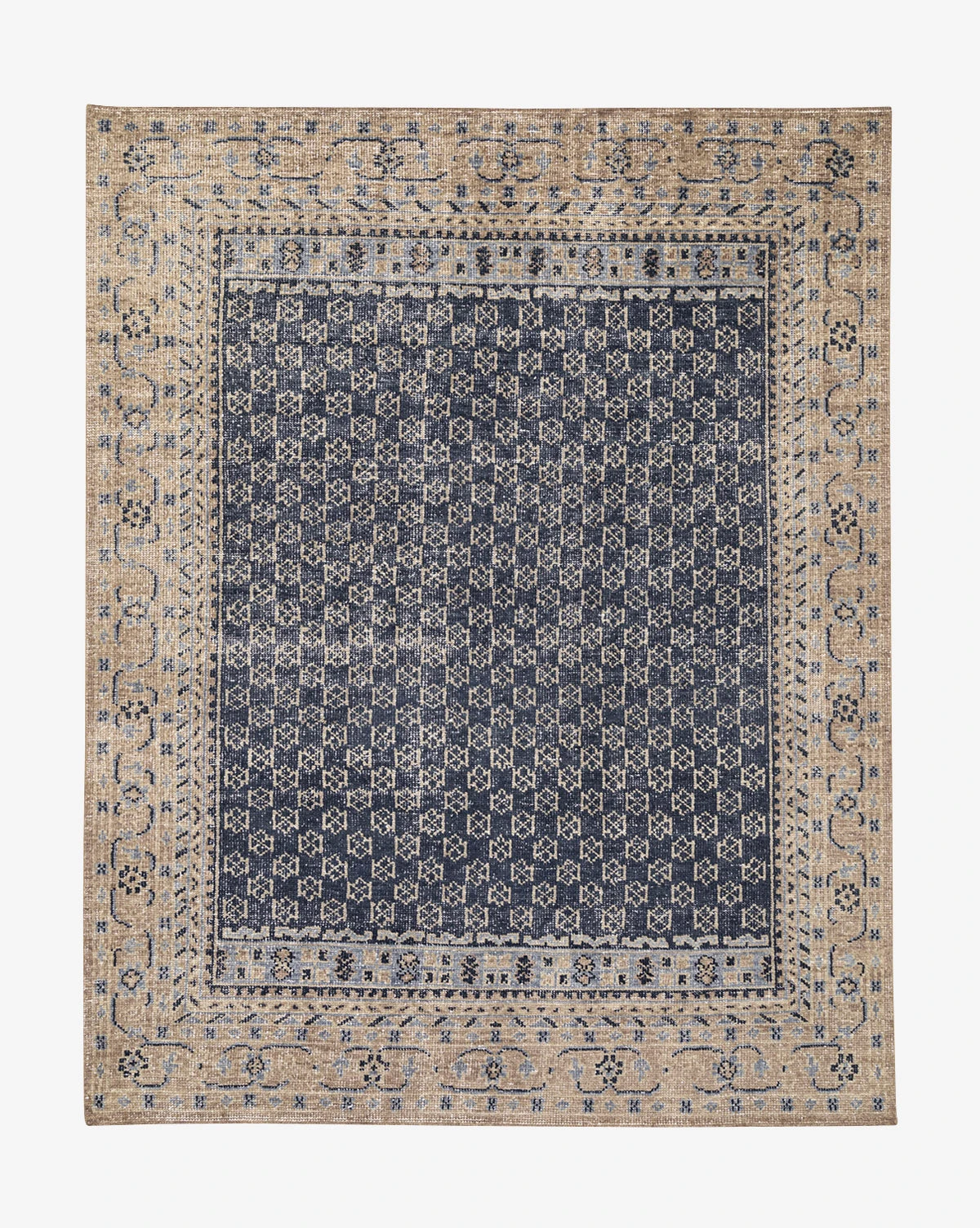Anya Indigo Hand-Knotted Wool Rug 1 Anya Indigo Hand-Knotted Wool Rug