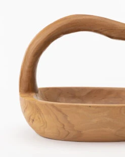 Organic Teak Wood Basket 9 Organic Teak Wood Basket -Home Improvement Shop OrganicTeakWoodBasket MDCR2602 NAT OS D2