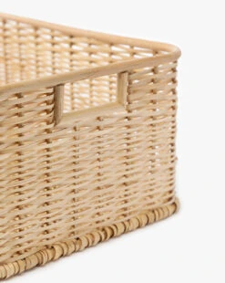 Bloomingville Palm & Rattan Basket -Home Improvement Shop Palm RattanBasket MDCR2843 NAT D1 T