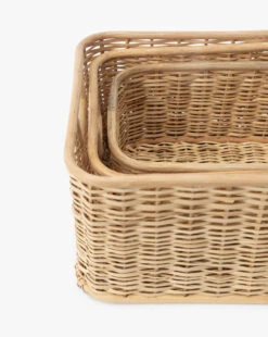 Bloomingville Palm & Rattan Basket -Home Improvement Shop Palm RattanBasket MDCR2843 NAT D2 T