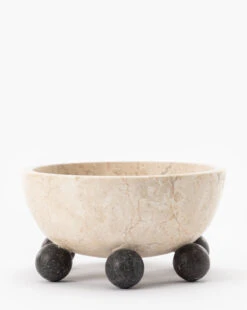 Noir Posie Marble Bowl
