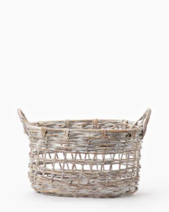 Rattan Handled Basket 6 Rattan Handled Basket -Home Improvement Shop RattanHandledBasket MDCR2026 NAT M