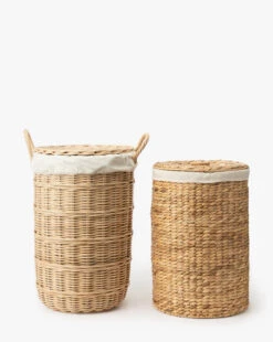 Round Water Hyacinth Basket -Home Improvement Shop RoundWaterHyacinthBasket MDCR2076 NAT OS D3