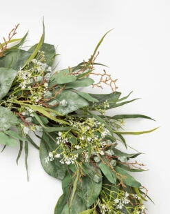 Faux Wild Grass & Eucalyptus Wreath -Home Improvement Shop SpringWreath MDCR2137 GRN D1