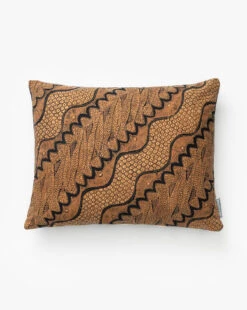 Vintage Brown Diagonal Pattern Pillow Cover No. 4