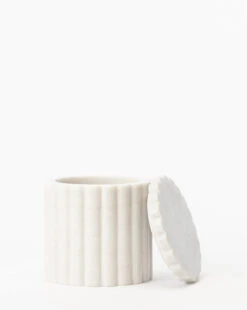 White Marble Canister 6 White Marble Canister -Home Improvement Shop WhiteMarbleCanister 1