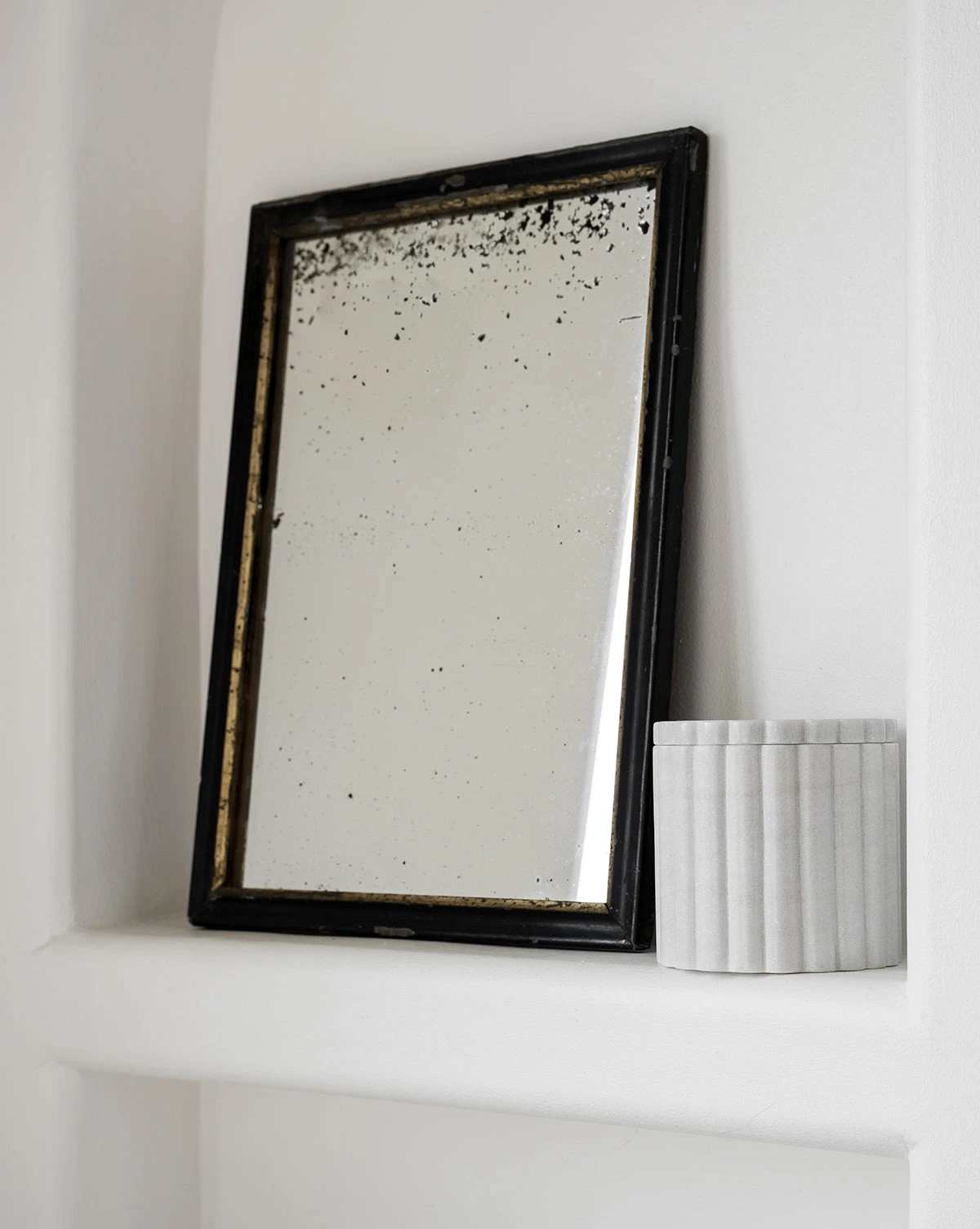 White Marble Canister 2 White Marble Canister - Image 2