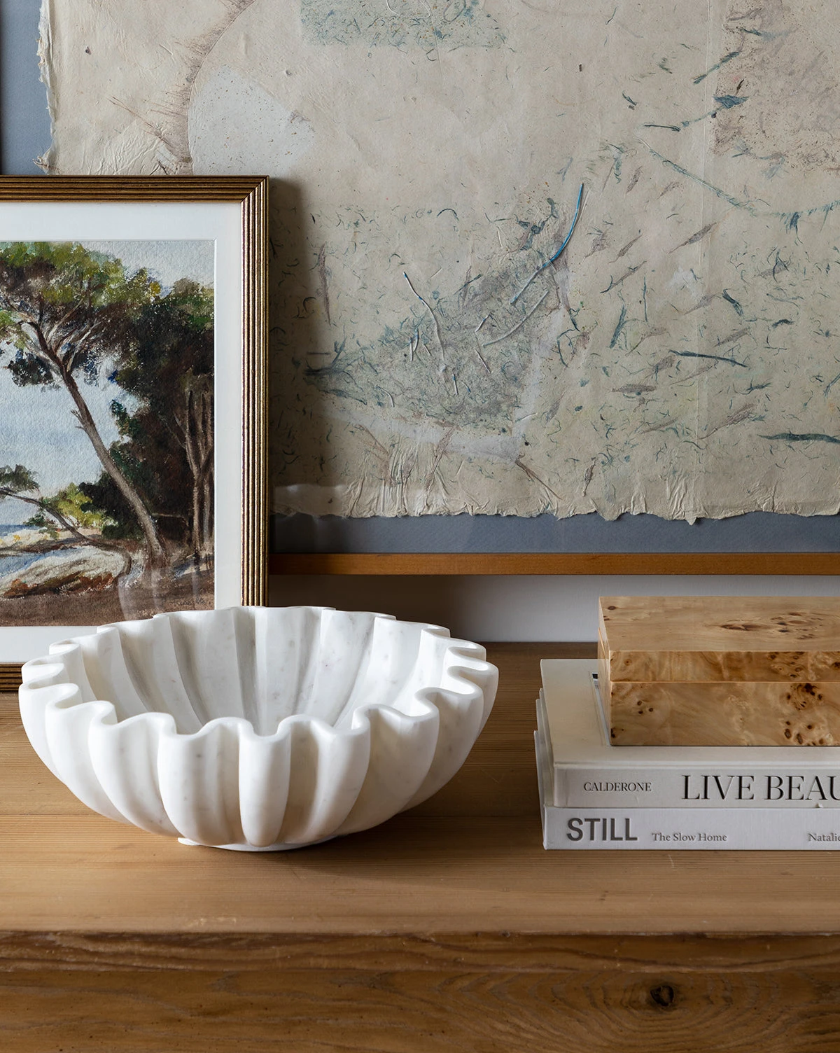 Fluted Marble Bowl 2 Fluted Marble Bowl - Image 2